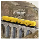 2 wagons nettoyeurs de voies - Lux Modellbau 9660 - HO 1/87 - 3R