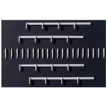 1 metro di guardrail e 60 paletti NOCH 60511 HO 1/87
