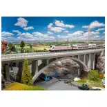 Pont ferroviaire moderne en arc Faller 120505 - HO : 1/87 - 1015 x 137 x 217 mm