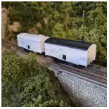 Set of 2 REE MODELS WB766 - PLM - HO 1/87 White Ex-Presser Cooling Wagons