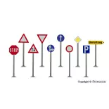 Coffret déco Panneaux de signalisation - Vollmer 45160 - HO 1/87 