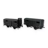 Set of 2 PLM 20T boxcars - Ree Models WB-701 - HO 1/87 - SNCF - Ep III - 2R