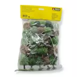 Pack de 25 arbres de printemps NOCH 26806 - HO 1/87 & TT 1/120 - Hauteur 35 à 90 mm