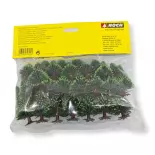 Pack de 25 sapins Noch 32825 - N 1/160 - Z 1/220 - Hauteur 35 à 90 mm