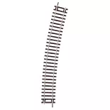 Rail courbe 15° Roco 42427 - R9 826,4 mm - HO : 1/87 - Code 83