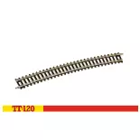 Courbe 6e rayon 15° 640 mm - Hornby TT8007 - TT 1/120