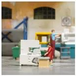Machine de tampographie - Ensemble d'action scénette - Busch 79906 - HO 1/87 