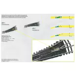 15° recht schakelaar pola hart - Minitrix 14939 - 112.6 mm - N : 1/160 - code 80