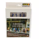 Set von 4 Figuren Eisenbahnpersonal mit Geräuschkulisse FALLER 180237 - HO 1/87