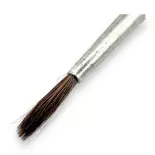 Pinceau N°01 aquarelle rond et pointu, poils de poney, embout en nickel, manche court - Kolibri 0012/01