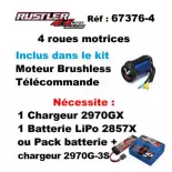 Rustler 4x4 HD VXL Brushless 3S Clipless TSM RTR - Traxxas 67376-4-ORNG - 1/10