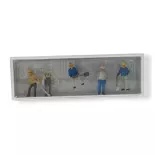 Pack de 5 Poseurs de voies - Figurine - PREISER 10031 - Échelle HO : 1/87ème