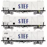 Set de 3 Wagons TP FRIGO STEF REE MODELES WB586 SNCF - HO 1/87 - EP III
