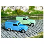 Voiture Renault Juvaquatre Fourgon tôlé bleu - REE CB 208 - HO 1/87 