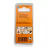 Set 3 brosses en nylon - PG Mini 4170 - Diamètres 5, 12 et 21mm 