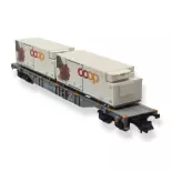 Co-op" refrigerated Sgns container wagon MiniTrix 15493 - N : 1/160 - CFF