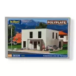Maison cube Lina avec terrasse KIBRI 38339 - HO 1/87 - Kit polyplate
