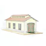 Locomotive shed PLM - Wood modelism 105003 - HO 1/87 - 260 x 100 x 115 mm