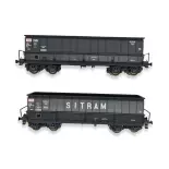 Set de 2 wagons tombereaux DMH Sitram - Ls Models 31118 - HO : 1/87 - SGW - EP IV