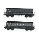 Set de 2 vagones tombereaux DMH Sitram - Ls Models 31118 - HO : 1/87 - SGW - EP IV