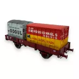 Wagon plat OCEM 29 + 2 cadres - Ree Modèles WB-608 - HO 1/87 - SNCF - Ep III - 2R