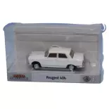 Peugeot 404 white saloon car BREKINA 92978 SAI 2320 - HO 1/87