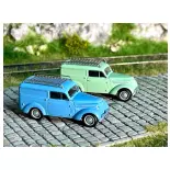 Voiture Renault Juvaquatre Fourgon tôlé vert - REE CB 209 - HO 1/87