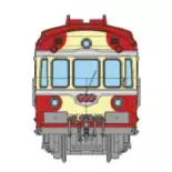 RGP 1 rouge TEE X 2777 + remorque XR 7777 avec 3ème phare - Ree Modèles NW356 - N 1/160 - SNCF - Ep III - Analogique - 2R