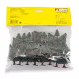 Set van 25 Noch 32820 miniatuur kerstbomen - N / Z - 35 tot 90 mm