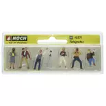 Pack of 6 NOCH 15571 "Photographers" figures - HO 1/87