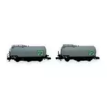 Set 2 Wagons citernes "BP" 3 essieux - Arnold HN6608 - N 1/160 - SNCF - EP IV