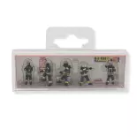 Lot de 5 pompiers époque VI - Set n°2 - Faller 151638 - HO : 1/87