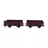 Pack 2 wagons tombereaux OCEM 19 REE Modèles WB827 - HO 1/87