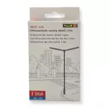 Set van 3 staande lampen met twee armen en LED - Faller 180122 - HO 1/87