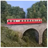 Rimorchio XR-7360 Rosso/Crema "SOTTEVILLE" REE MODELES VB446 - SNCF - HO 1/87