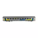 Voiture voyageur corail fluo 2ème classe Piko 97118 - SNCF - HO 1/87 - EP VI