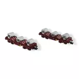 Set 2 Wagons Porte-bobines Shmmns MFTRAIN N33033 & N330334 - N 1/160 - SNCB - EP V