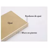 Murs et bordures de quai 150 cm - Bois Modélisme 213001 - N 1/160