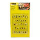 Set of 30 legless seated travellers Noch 16050 - HO 1/87 - Economy set