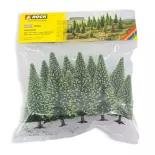 Pack de 10 épicéas miniatures de 5 à 14 cm de haut - Noch 26925 - HO | TT