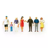 7 Figurines PREISER 10541 - HO 1:87 - men and women