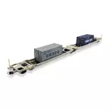 Set of 2 Pullman container wagons 36555 - HO 1/87 - NL / RN