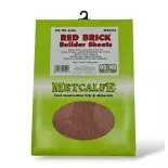 8 Rote Backsteinblätter und Dachblatt - Metcalfe M0054 - OO und HO - 270x175 mm