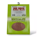 8 Red brick sheets and roof sheet - Metcalfe M0054 - OO and HO - 270x175 mm