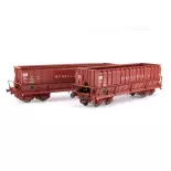 Set de 2 wagons tombereaux "WENDEL SIDELOR" - LS Models 30806 - HO 1/87 - SNCF - Ep V/VI - 2R