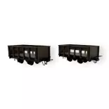 2 wagons à canne à sucre - Minitrains 5185 - HOe 1/87 - 2R