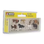 Set van 8 trekpaarden NOCH 36762 - N : 1/160e