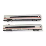 Set 2 voitures complémentaires ICE 3 BR 407 - Roco 72098 - HO 1/87 - DB / AG - EP VI