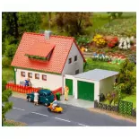 Modellino di casa con garage - MKD 2020 - HO 1/87 - 135x75x55 mm