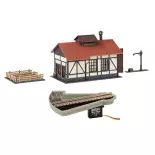 Turntable with Locomotive Shed - Faller 222104 - N 1/160